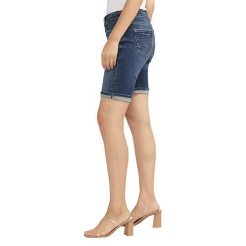 Women's J Brand Ankle Zip Leather Pants. Suki Luxe Stretch Bermuda Jean Shorts