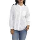 Women's JAG Jeans Eyelet Long Sleeve Button Up Shirt