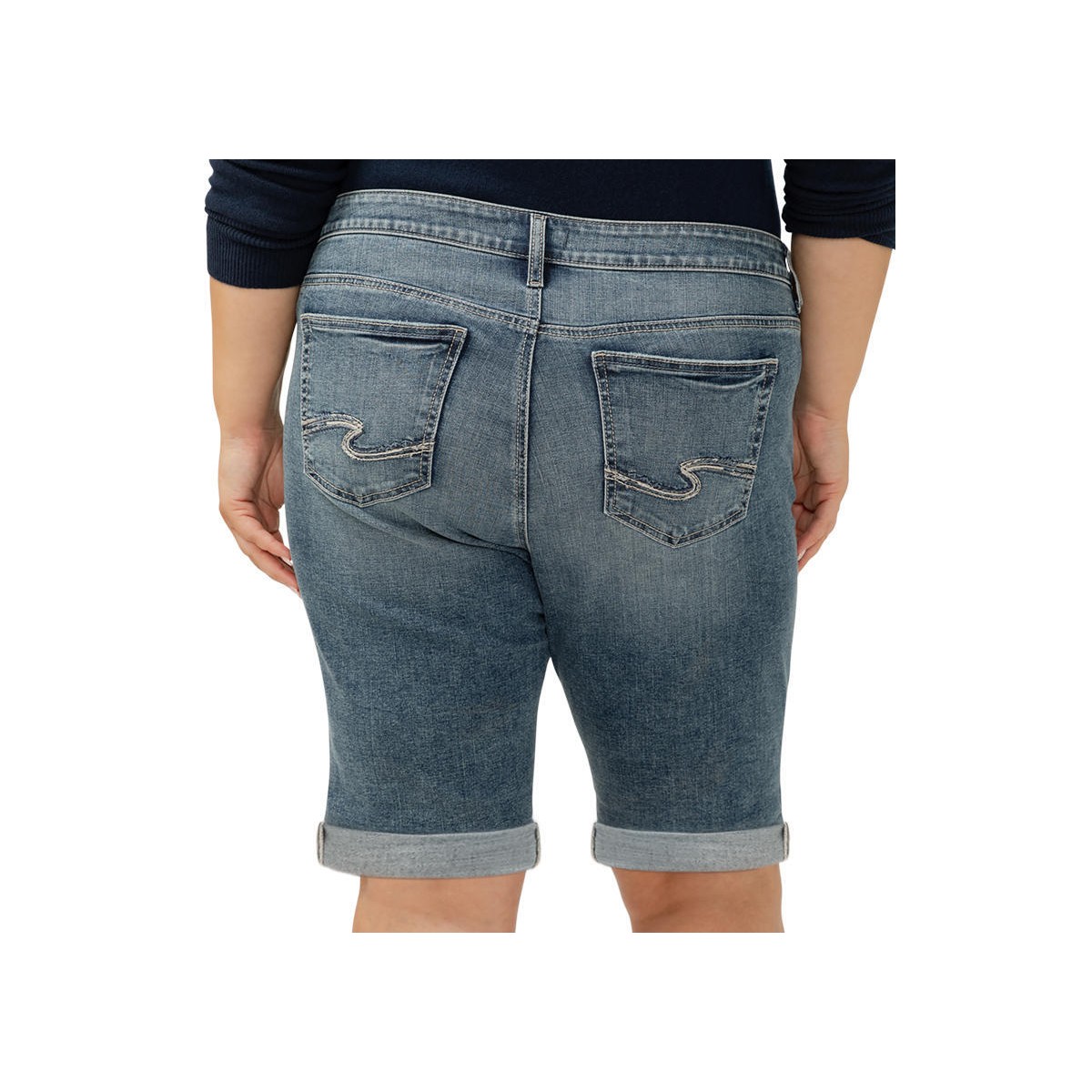 Women's Silver Jeans Plus Size Plus Size Elyse Comfort Bermuda