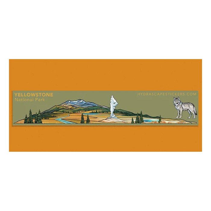 Hydrascape Yellowstone National Park Miniscape Infinity Sticker