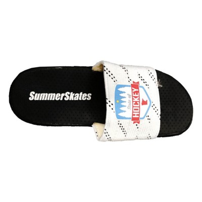 hockey lace flip flops