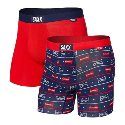 Men's SAXX x Budweiser Vibe Super Soft 2 Pack Boxer Briefs