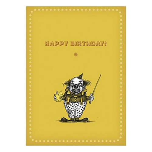 Bald Guy Greetings Happy Birthday/ Instructions Card