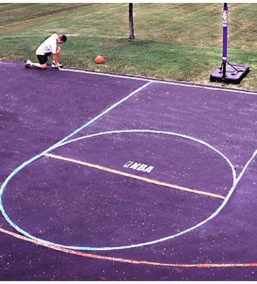 basketball stencil kit for driveway