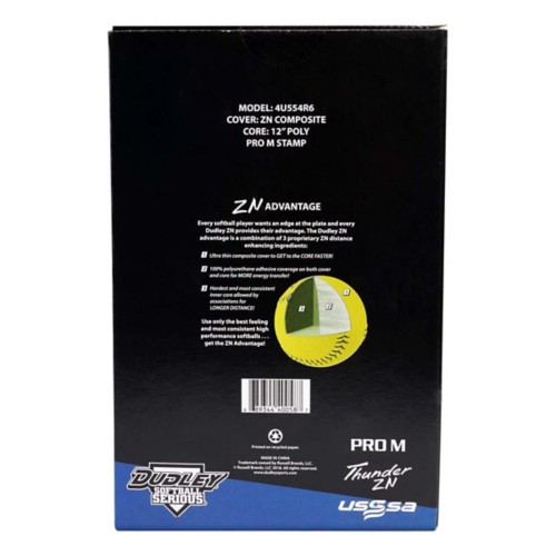 Dudley Thunder ZN Pro-M 12" Slowpitch Softballs - 6 Pack