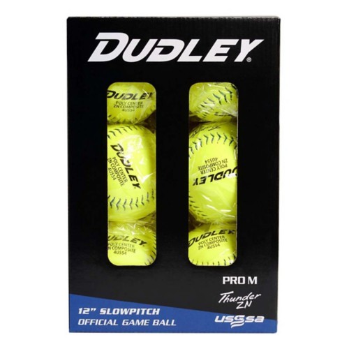 Dudley Thunder ZN Pro-M 12" Slowpitch Softballs - 6 Pack