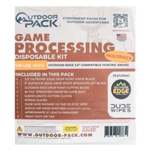 Outdoor Pack Game Processing Kit 3.5" Multipack Type With Game Bags