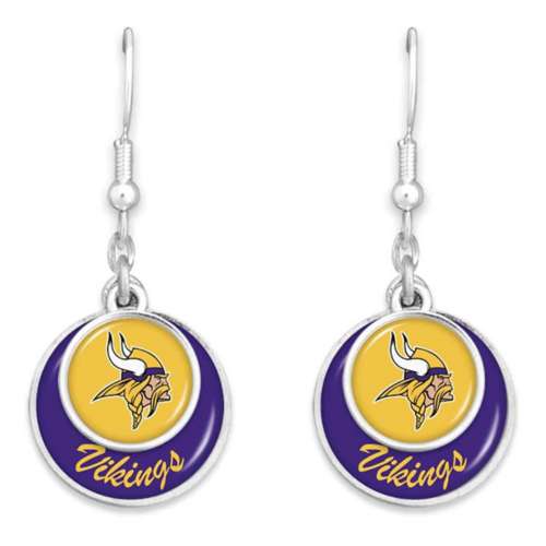 MINNESOTA VIKINGS JEWELRY EARRING STACKED DISK - Jenkins Enterprises