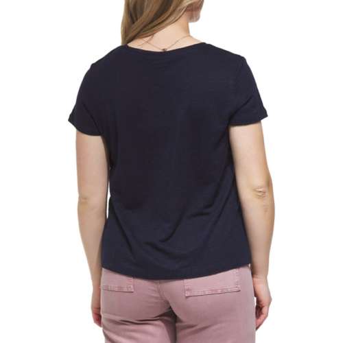 Women's Charlie B Linen V-Neck T-Shirt