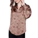 Women's Charlie B Printed Gutsy Satin Long Sleeve Button Up Shirt