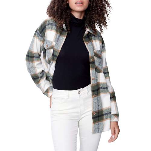 Women's Charlie B Plaid Flannel Shirt Jacket