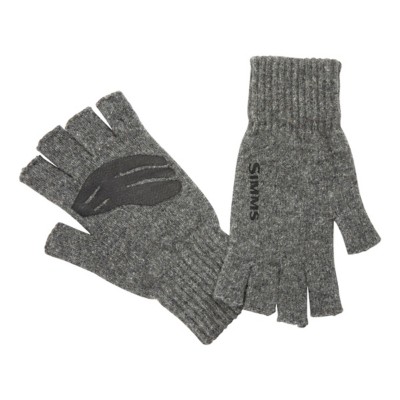 Men's Simms Wool Half Finger Fishing Gloves