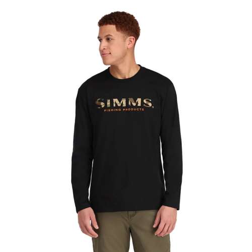 Men's Simms Logo Long Sleeve Fly Fishing T-Shirt
