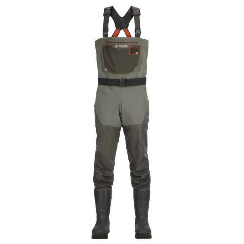 Men's Simms G3 Bootfoot Vibram Sole Guide Waders Fly Fishing Wading Boots, Marsèll Cornice ankle-length leather sandals