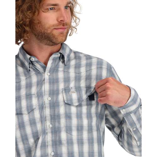 Texas Rangers Button Down Shirt Mens Medium Blue White Plaid Long Sleeve