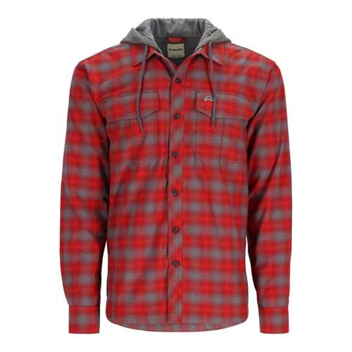 Men's Simms Coldweather Long Sleeve Hooded Button Up Shirt