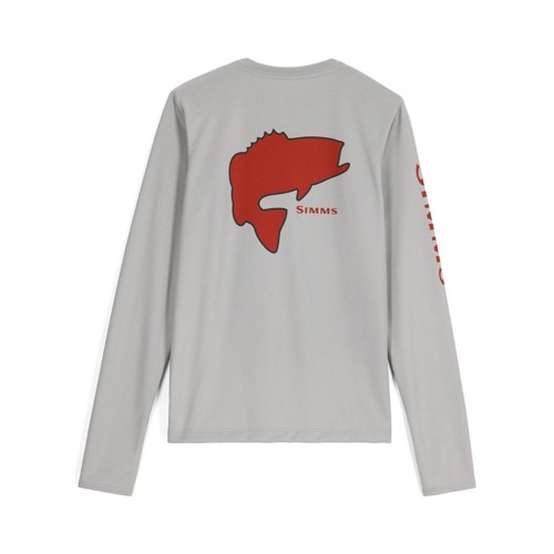 Tee-shirt Simms Fishing Solar Tech LS illustration carpe LG UPF séchage