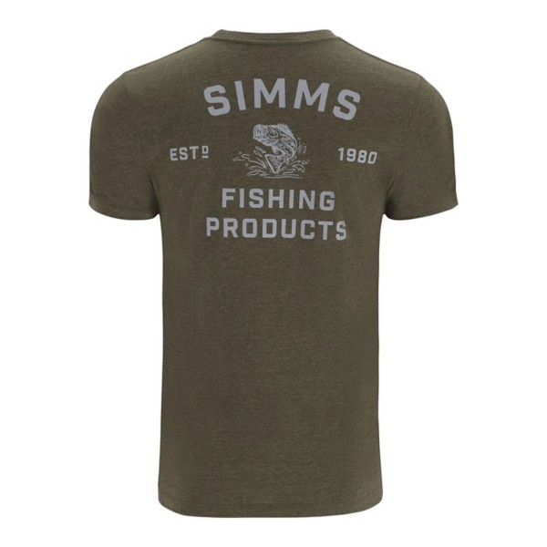 SIMMS Men's  Mens Stacked Bass T-Shirt