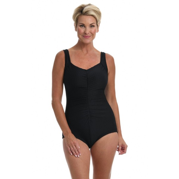 Women's Maxine Textured Spa Shirred Girl Leg One-Piece product image