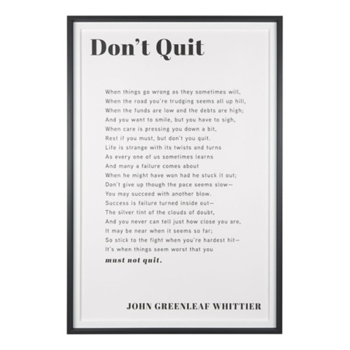 Mercana Dont Quit Print