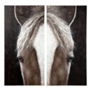 Mercana Equus Diptych Horse Original Hand Painted on Wood Oil Painting