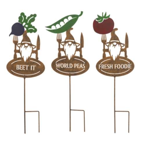 Midwest-CBK Gnome Veggies Garden Stakes (Style May Vary)