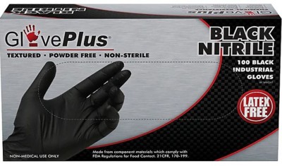 GlovePlus Powder Free Black Nitrile Gloves