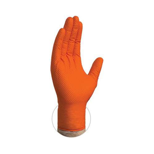 Gloveworks HD Orange Nitrile 8 Mil Disposable Gloves 6 Pack