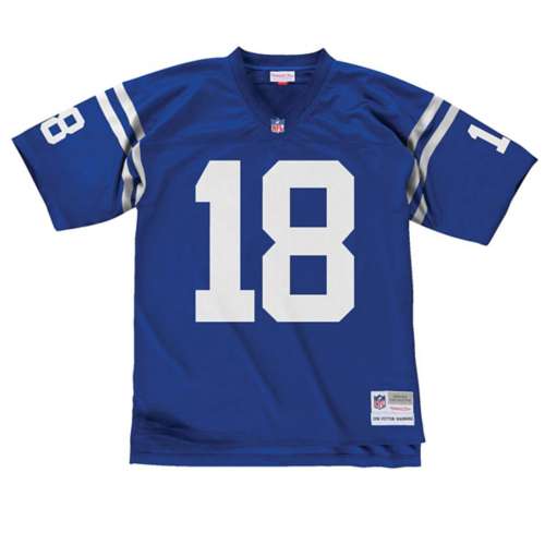 Men's Mitchell & Ness Peyton Manning Royal Indianapolis Colts Retired Player Mesh Name & Number Hoodie T-Shirt