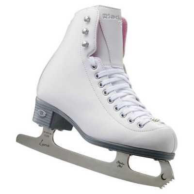 114 Pearl Riedell Skates Women's Recreational Ice Figure Skates with Steel Luna Blade 