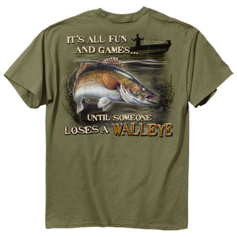 Men's Buck Wear Walleye Fun T-Shirt