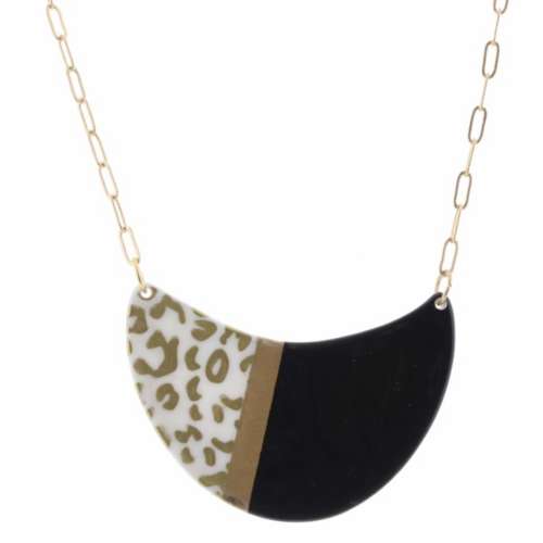 Jane Marie Semi Circle Leopard Necklace
