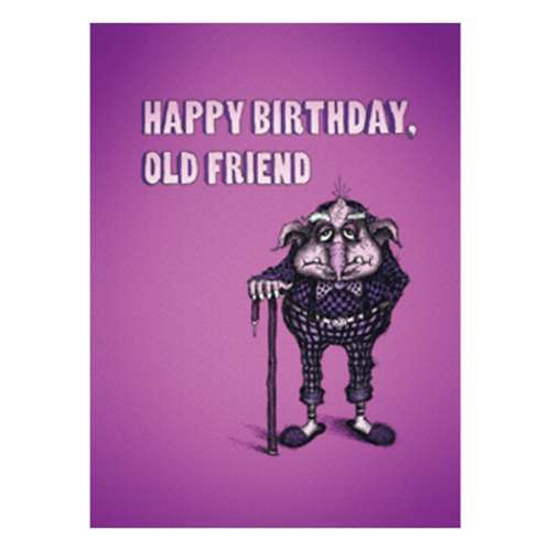 Bald Guy Greetings Happy Birthday, Old Friend Card