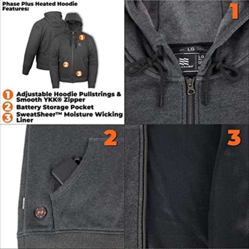 Men's Mobile Warming Phase Plus 2.0 Heated with Battery Pack Hoodie