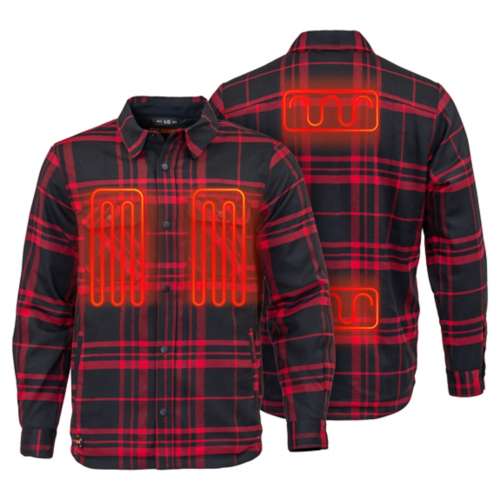Men's Mobile Warming Flannel Heathed Heated Shell Jacket