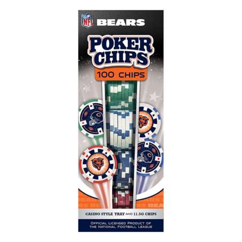 Masterpieces Puzzle Co. Chicago Bears 100pc Poker Chip Set