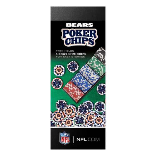 Masterpieces Puzzle Co. Chicago Bears 100pc Poker Chip Set