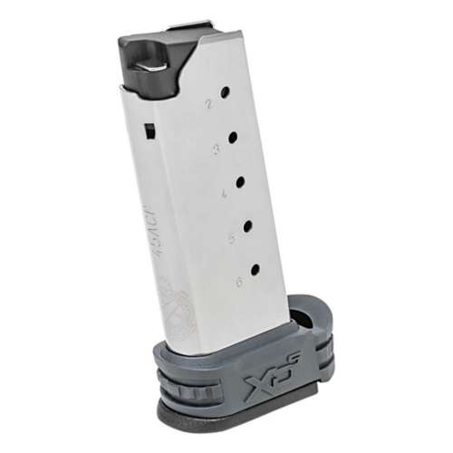 Springfield Armory XD-S Tactical Grey .45 ACP 6rd Extended Magazine