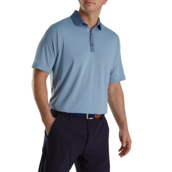 Men's FootJoy Solid + Spiral Print Trim Polo product image