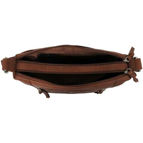 Great American Leatherworks Antique Leather Double Top Hobo Purse