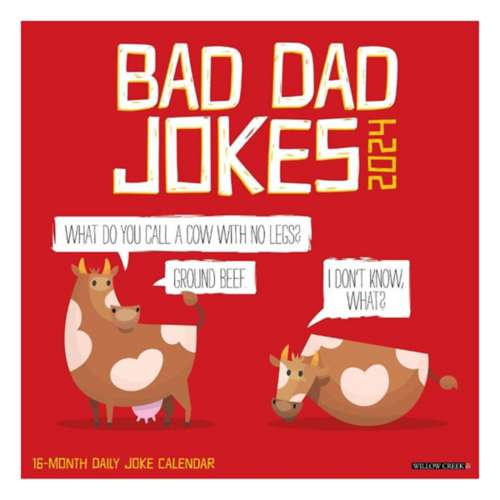 Willow Creek Press Bad Dad Jokes 2024 Wall Calendar