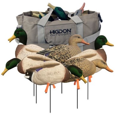 Higdon Magnum Full-Body Mallard, Variety Pk, Flocked Heads + Bag