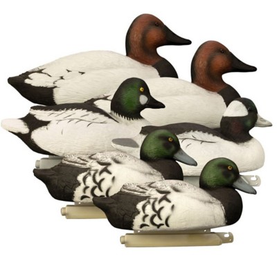 Higdon Battleship Diver Pack, Foam Filled, Drakes, 2 Bluebills, 2 Canvasbacks, 1 Bufflehead, 1 Goldeneye
