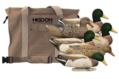 Higdon Magnum Mallard, Foam Filled, Flocked Heads, + 6 Slot Bag