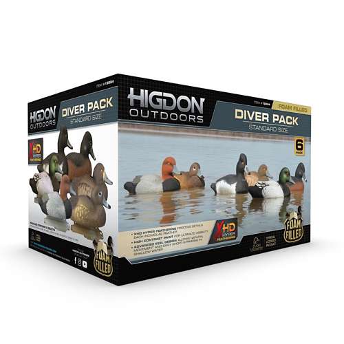 Higdon Standard Diver Decoy Foam Filled 6 Pack