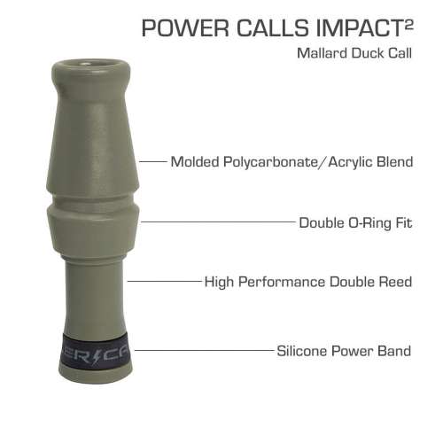 Power Calls Impact2 OD Green Poly Duck Call