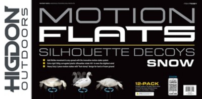 Higdon FLATS Snow/Juvy Goose Motion Silhouette Decoys 12pk