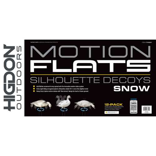 Higdon FLATS Snow/Juvy Goose Motion Silhouette Decoys 12pk