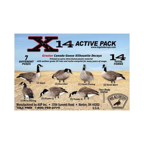 Big Al's Greater Canada Silhouette Goose Decoys 14-Pack