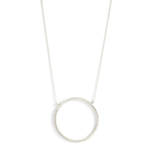 Women's Splendid Iris Simple Etched Circle Necklace product image